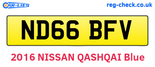 ND66BFV are the vehicle registration plates.