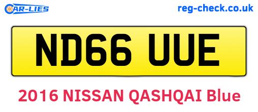 ND66UUE are the vehicle registration plates.