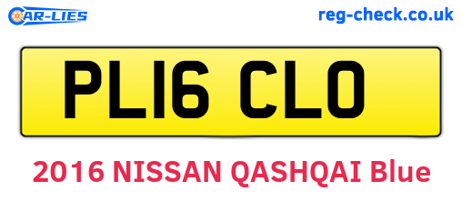PL16CLO are the vehicle registration plates.