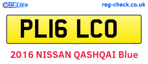 PL16LCO are the vehicle registration plates.
