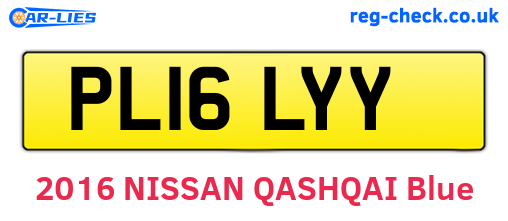 PL16LYY are the vehicle registration plates.