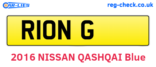 R1ONG are the vehicle registration plates.