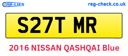 S27TMR are the vehicle registration plates.