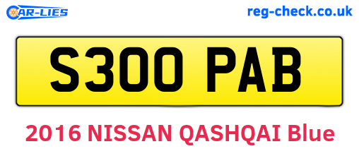 S300PAB are the vehicle registration plates.