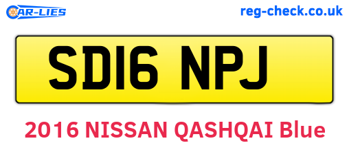 SD16NPJ are the vehicle registration plates.