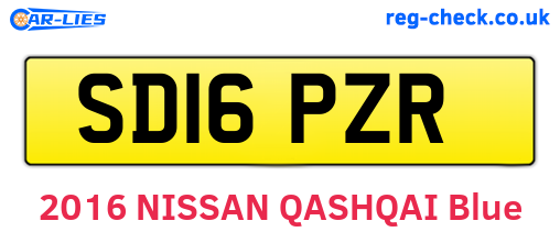 SD16PZR are the vehicle registration plates.