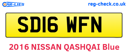 SD16WFN are the vehicle registration plates.