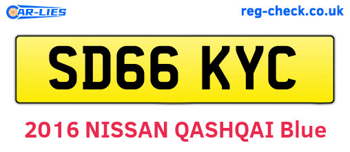 SD66KYC are the vehicle registration plates.