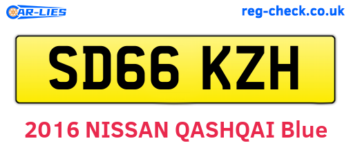 SD66KZH are the vehicle registration plates.