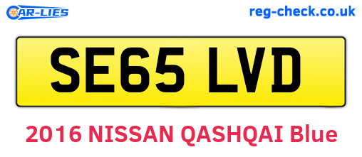 SE65LVD are the vehicle registration plates.