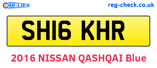 SH16KHR are the vehicle registration plates.