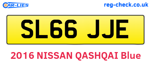 SL66JJE are the vehicle registration plates.