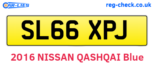 SL66XPJ are the vehicle registration plates.