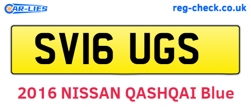 SV16UGS are the vehicle registration plates.