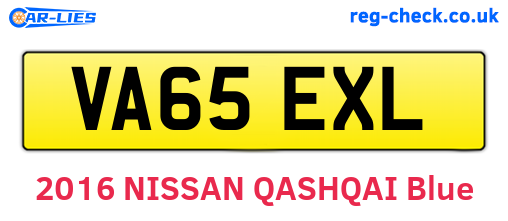 VA65EXL are the vehicle registration plates.