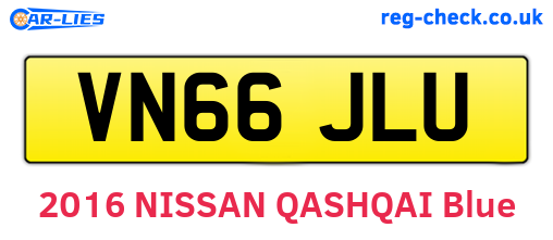 VN66JLU are the vehicle registration plates.