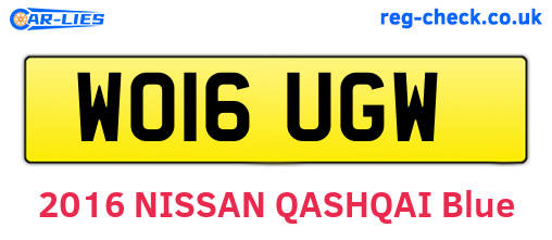 WO16UGW are the vehicle registration plates.