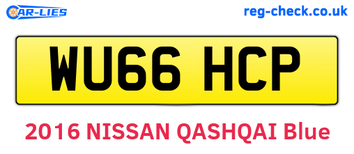 WU66HCP are the vehicle registration plates.