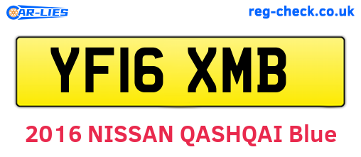 YF16XMB are the vehicle registration plates.