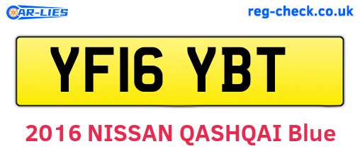 YF16YBT are the vehicle registration plates.