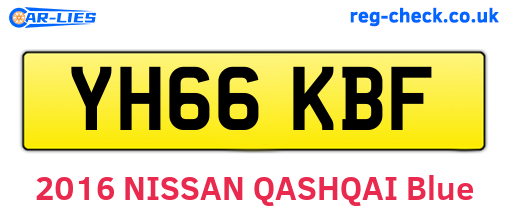 YH66KBF are the vehicle registration plates.