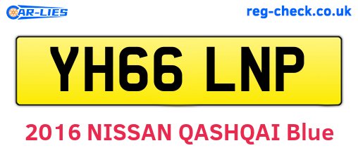YH66LNP are the vehicle registration plates.