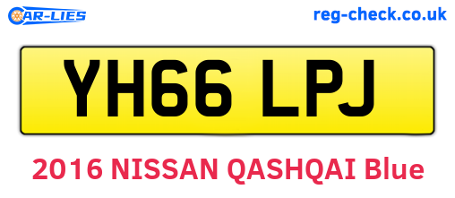 YH66LPJ are the vehicle registration plates.