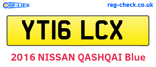YT16LCX are the vehicle registration plates.