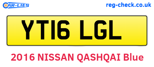 YT16LGL are the vehicle registration plates.