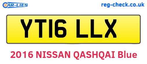 YT16LLX are the vehicle registration plates.
