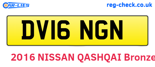 DV16NGN are the vehicle registration plates.