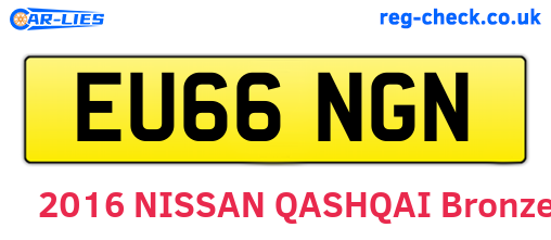 EU66NGN are the vehicle registration plates.