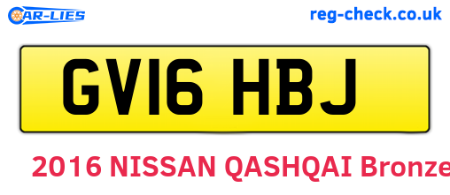 GV16HBJ are the vehicle registration plates.