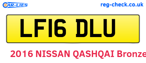 LF16DLU are the vehicle registration plates.