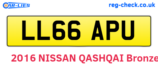 LL66APU are the vehicle registration plates.