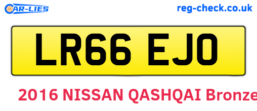 LR66EJO are the vehicle registration plates.
