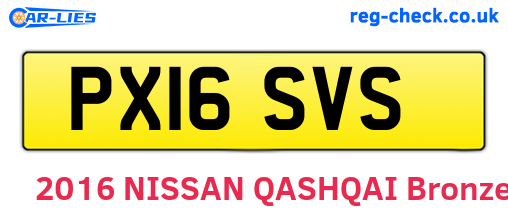 PX16SVS are the vehicle registration plates.