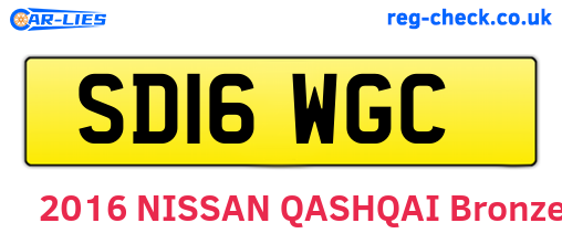 SD16WGC are the vehicle registration plates.