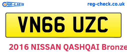 VN66UZC are the vehicle registration plates.