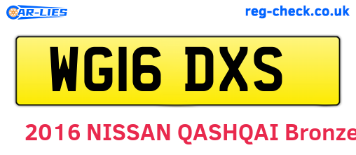 WG16DXS are the vehicle registration plates.