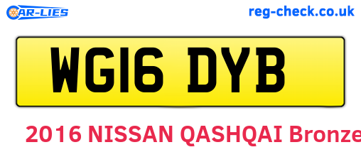 WG16DYB are the vehicle registration plates.