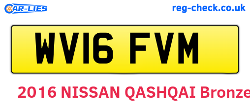 WV16FVM are the vehicle registration plates.