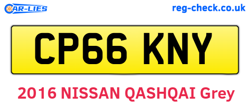 CP66KNY are the vehicle registration plates.
