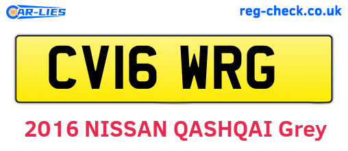CV16WRG are the vehicle registration plates.