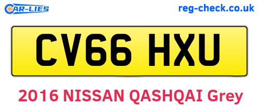 CV66HXU are the vehicle registration plates.