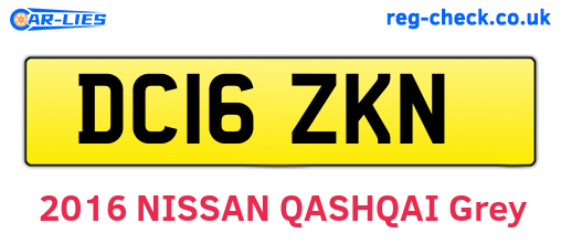 DC16ZKN are the vehicle registration plates.