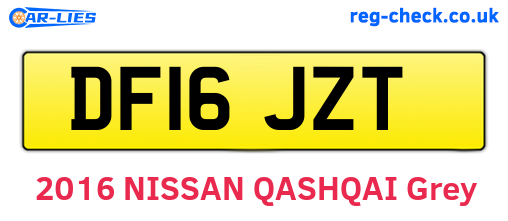 DF16JZT are the vehicle registration plates.