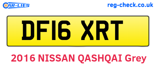 DF16XRT are the vehicle registration plates.