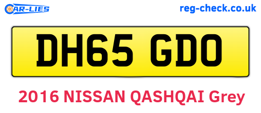 DH65GDO are the vehicle registration plates.
