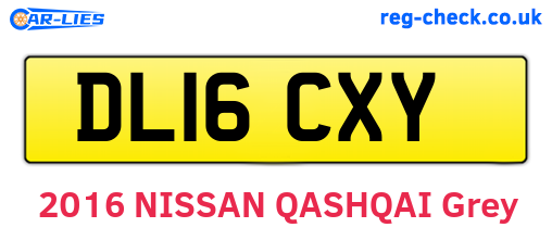 DL16CXY are the vehicle registration plates.